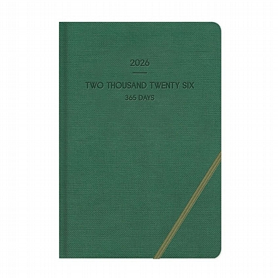 Ημερήσιο Ημερολόγιο με λάστιχο Lieve 2026 - Green (17x25) - AdBook Ημερήσιο Ημερολόγιο με λάστιχο Lieve 2026 - Green (17x25) - AdBook