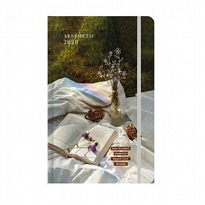 Εβδομαδιαίο Ημερολόγιο με λάστιχο Aesthetic 2026 - Nature (17x25) - AdBook