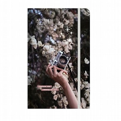 Εβδομαδιαίο Ημερολόγιο με λάστιχο Aesthetic 2026 - Camera (17x25) - AdBook
