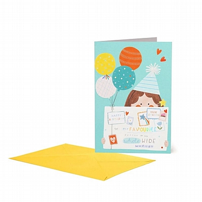 Ευχετήρια κάρτα με φάκελο - Favourite Birthday (11.5x17) - Legami