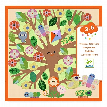 Κολάζ με αυτοκόλλητα τσόχας - Εποχές - Djeco