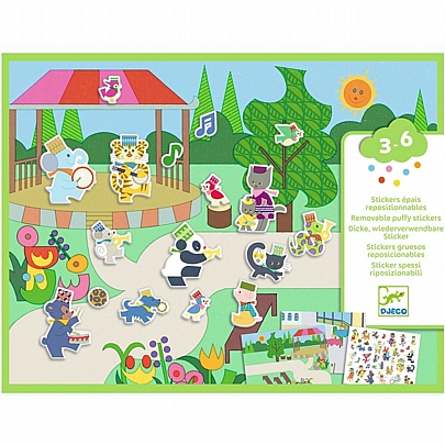 Δημιουργώ Εικόνες με Αυτοκόλλητα - Μουσική Πολύχρωμη Παρέλαση - Djeco