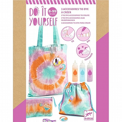 Do it Yourself: Tie-Dye Xρωματίζω & Διακοσμώ 3 Τσαντάκια - Djeco