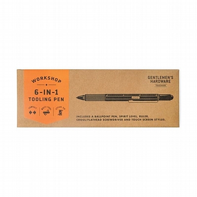 Στυλό Πολυεργαλείο Black 6 σε 1 - Μαύρο (0.6mm) - Gentlemen's Hardware