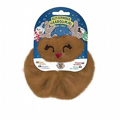 Λαστιχάκι Scrunchie για Μαλλιά Brown Reindeer (1τμχ.) - TrendHaus