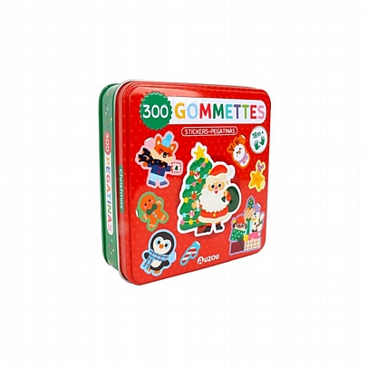 Μεταλλικό Kουτί με Αυτοκόλλητα - Christmas - Auzou