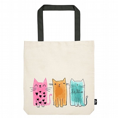 Βαμβακερή Τσάντα - Three Cats (39x42εκ.) - Moses