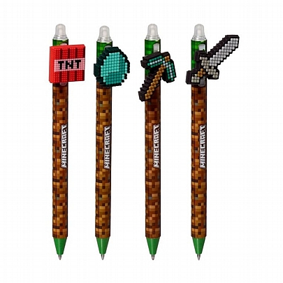 Στυλό που σβήνει Minecraft Tools - Μπλε (0.5mm) - Puckator