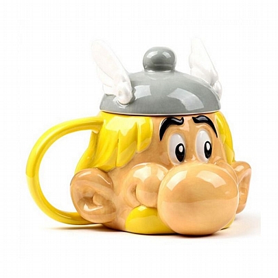 Κούπα κεραμική 3D με Καπάκι - Asterix (480ml) - Puckator