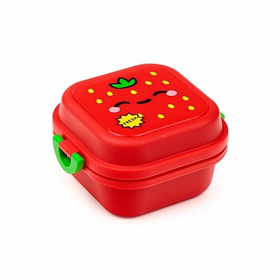 Φαγητοδοχείο Πλαστικό με Διαχωριστικό - Strawberry - Puckator