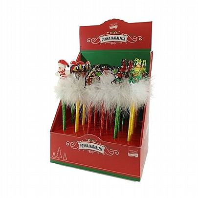 Στυλό Χριστουγέννων με Φτερά - Μαύρο (0.5mm) - Penna Natalizia