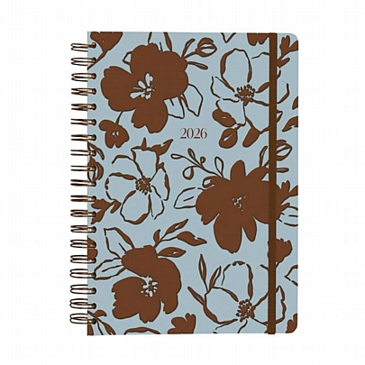 Εβδομαδιαίο Ημερολόγιο Σπιράλ 2026 - Mocha Petals (18x21.5) - Kokonote