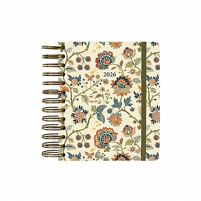 Ημερήσιο Ημερολόγιο Σπιράλ με λάστιχο 2026 - Henna Garden (15x17.5) - Kokonote