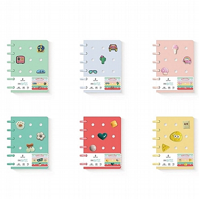 Σημειωματάριο Ριγέ με Αφρώδες Εξώφυλλο & Κλιπ - Croq Notes (10.5x15) - Cactus