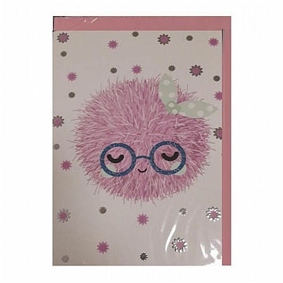 Ευχετήρια κάρτα με Φάκελο - Pink Monster (12x17) - Marpimar