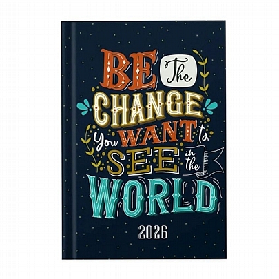 Ημερήσιο Ημερολόγιο Design 2026 - Be the change you want (17x25) - Maniakas Ημερήσιο Ημερολόγιο Design 2026 - Be the change you want (17x25) - Maniakas