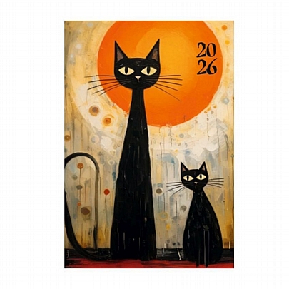 Ημερήσιο Ημερολόγιο Design 2026 - Cats (17x25) - Maniakas