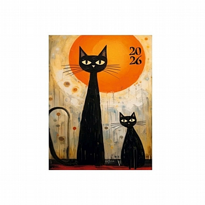 Ημερήσιο Ημερολόγιο Design 2026 - Cats (12x17) - Maniakas