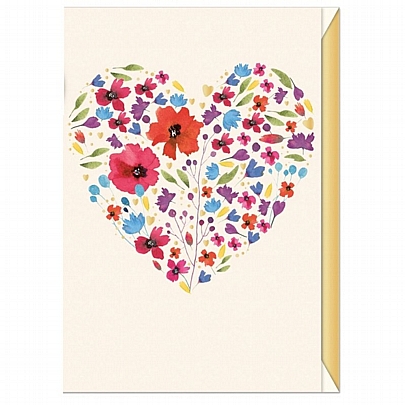 Ευχετήρια κάρτα με Φάκελο - Wildflowers heart (17.5x11.5) - ArteBene