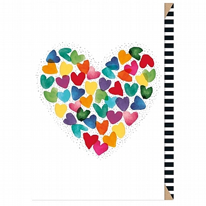 Ευχετήρια κάρτα με Φάκελο - Colorful heart (17.5x11.5) - ArteBene