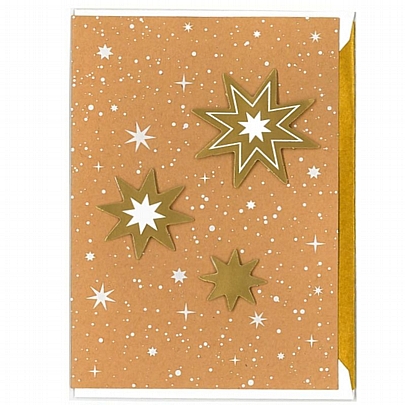 Χριστουγεννιάτικη κάρτα με Φάκελο - Christmas stars (17.5x11.5) - ArteBene