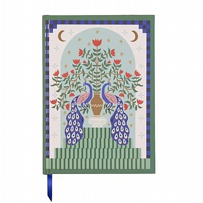 Σημειωματάριο Ριγέ με Σκληρό Εξώφυλλο - A Dopo Peacock (15x20) - Designworks Ink
