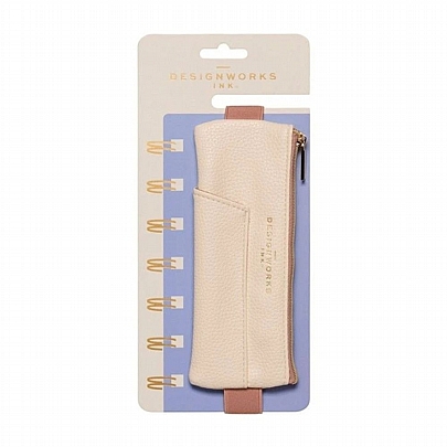 Θήκη Vegan Leather για Στυλό & Μολυβιού - Cream & Taupe - Designworks Ink