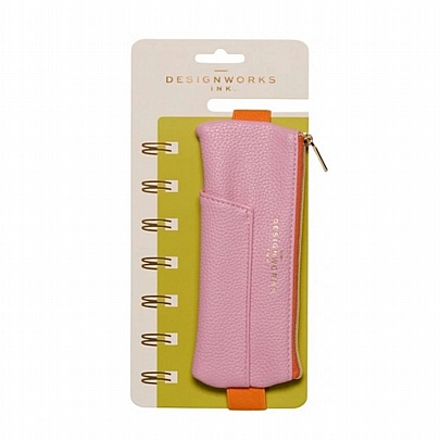 Θήκη Vegan Leather για Στυλό & Μολυβιού - Pink & Orange - Designworks Ink