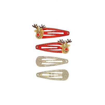 Τσιμπιδάκια Μαλλιών Christmas Reindeer (4τμχ.) - Souza