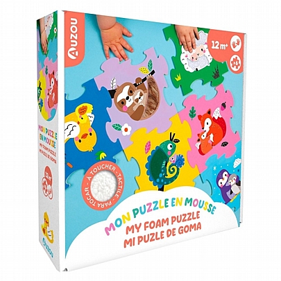 Touch & Feel: Αφρώδες Παζλ Δαπέδου με Υφές - Auzou 