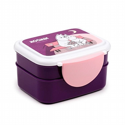 Φαγητοδοχείο Πλαστικό με Δύο Δοχεία, Διαχωριστικά, Κουτάλι & Πιρούνι - Moomin - Puckator