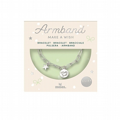 Βραχιολάκι Make a Wish - Ασημί - Moses
