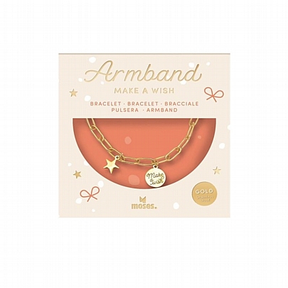 Βραχιολάκι Make a Wish - Χρυσό - Moses