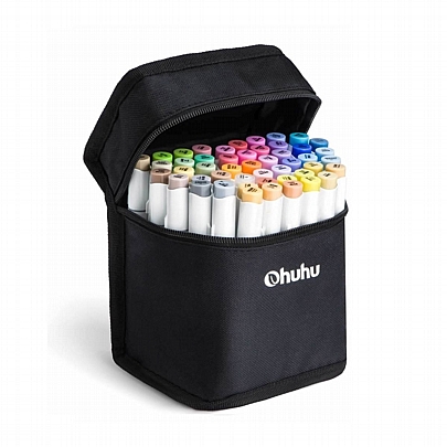 Art Markers: Σετ Μαρκαδόρων Honolulu Β Alcohol - Mid Tones Brush & Fine (48 Χρωμάτων+1 Blender) - Ohuhu Art Markers: Σετ Μαρκαδόρων Honolulu Β Alcohol - Mid Tones Brush & Fine (48 Χρωμάτων+1 Blender) - Ohuhu