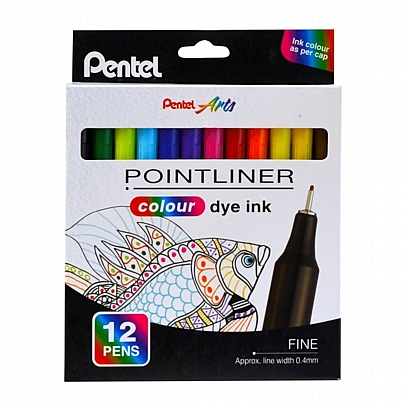 Σετ Fineliner 12 Πενάκια Σχεδίου - Pentel Σετ Fineliner 12 Πενάκια Σχεδίου - Pentel