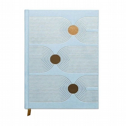 Σημειωματάριο Suede Ριγέ με Σκληρό Εξώφυλλο & Τσέπη - Arch Dot (15x20) - Designworks Ink