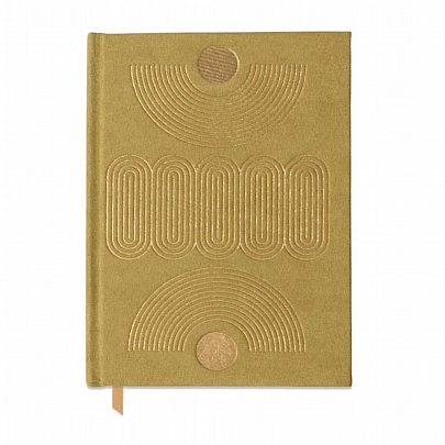 Σημειωματάριο Suede Ριγέ με Σκληρό Εξώφυλλο & Τσέπη - Avocado (15x20) - Designworks Ink