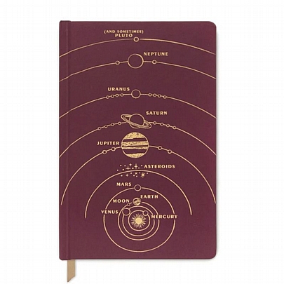 Σημειωματάριο Ριγέ με Σκληρό Εξώφυλλο - Solar System (13x21) - Designworks Ink