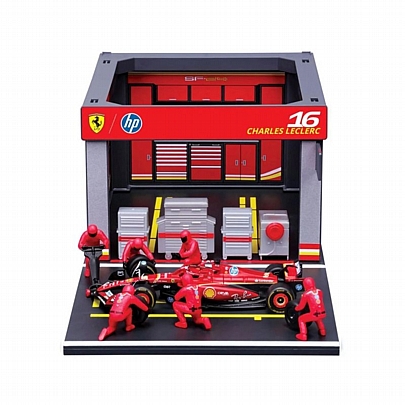 F1 Pit Stop Ferrari 1/43: SF-24 (Charles Leclerc) - Bburago