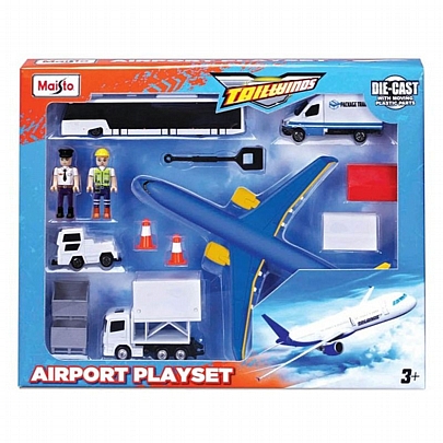 Σετ Οχημάτων Αεροδρομίου - Μπλε - Maisto