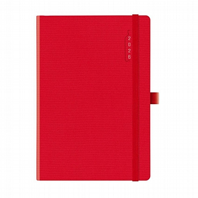 Εβδομαδιαίο Ημερολόγιο Oceano Eco με λάστιχο 2026 - Κόκκινο (17.2x24.0) - Theofylaktos
