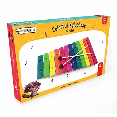 Χρωματιστό Ξυλόφωνο με παρτιτούρες (12 Νότες) - Svoora