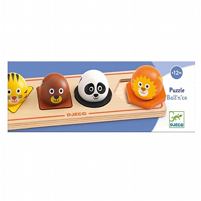 Ξύλινα Σφηνώματα Αναγνώρισης Σχημάτων - Ζωάκια - Djeco