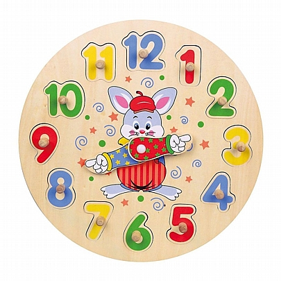 Ξύλινο Ρολόι & Σφηνώματα Αριθμών - Viga