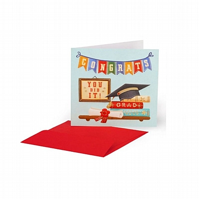 Ευχετήρια κάρτα με Φάκελο - Gongrats (7x7) - Legami