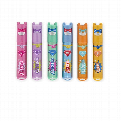 Σετ 6 μαρκαδοράκια υπογραμμίσεως - Teddy's Superpower (6 χρώματα) - Legami