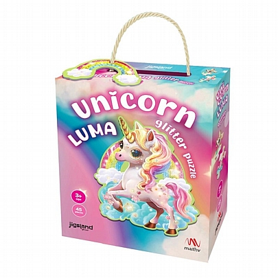 Παζλ με Glitter λεπτομέρειες - Unicorn Luma (45κ.) - Jigsland