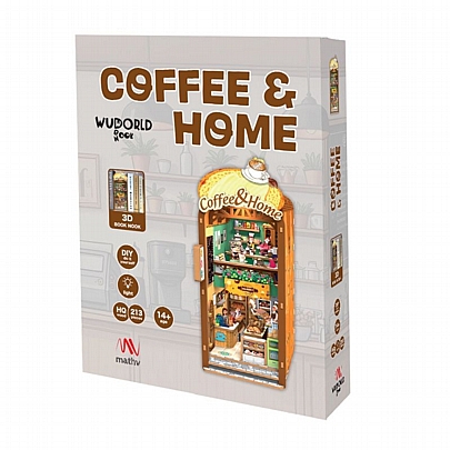 Ξύλινο Παζλ 3D Booknook - Coffe & Home (213κ.) - Mathv