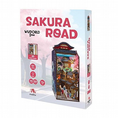 Ξύλινο Παζλ 3D Booknook - Sakura Road (293κ.) - Mathv