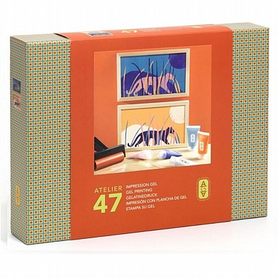 Σετ Ζωγραφικής με Τύπωμα εικόνα σε χάρτι - Πάνθηρας - Djeco Atelier (No.47)